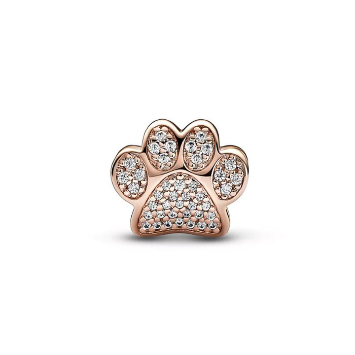 Juweel Pandora Moments Sparkling Paw Print Bedel Rosé Zilver925 781714C01 