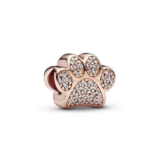 Juweel Pandora Moments Sparkling Paw Print Bedel Rosé Zilver925 781714C01  Juweel Pandora Moments Sparkling Paw Print Bedel Rosé Zilver925 781714C01