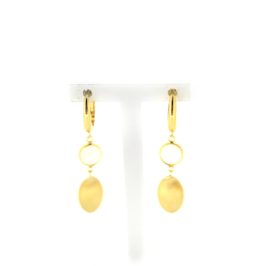 Juweel Femme Adorée oorbellen 18 karaat geel goud maansteen 11S11243/S 'CV-2319-TWDH' Juweel Femme Adorée oorbellen 18 karaat geel goud maansteen 11S11243/S 'CV-2319-TWDH'