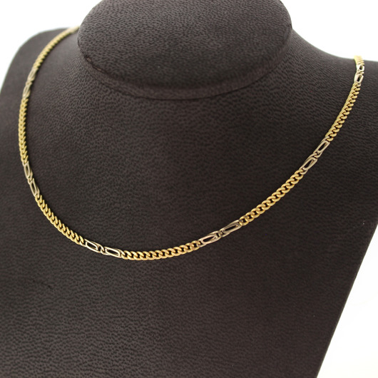 Juweel Ketting Bicolor geel en witgoud 18karaat 'CV-2329-TWDH'  Juweel Ketting Bicolor geel en witgoud 18karaat 'CV-2329-TWDH'