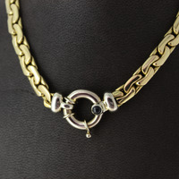 Juweel Collier Platte Schakel Gourmet Bicolor 18 karaat '92052-2333-TWDH' Juweel Collier Platte Schakel Gourmet Bicolor 18 karaat '92052-2333-TWDH'