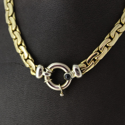 Juweel Collier Platte Schakel Gourmet Bicolor 18 karaat '92052-2333-TWDH' Juweel Collier Platte Schakel Gourmet Bicolor 18 karaat '92052-2333-TWDH'