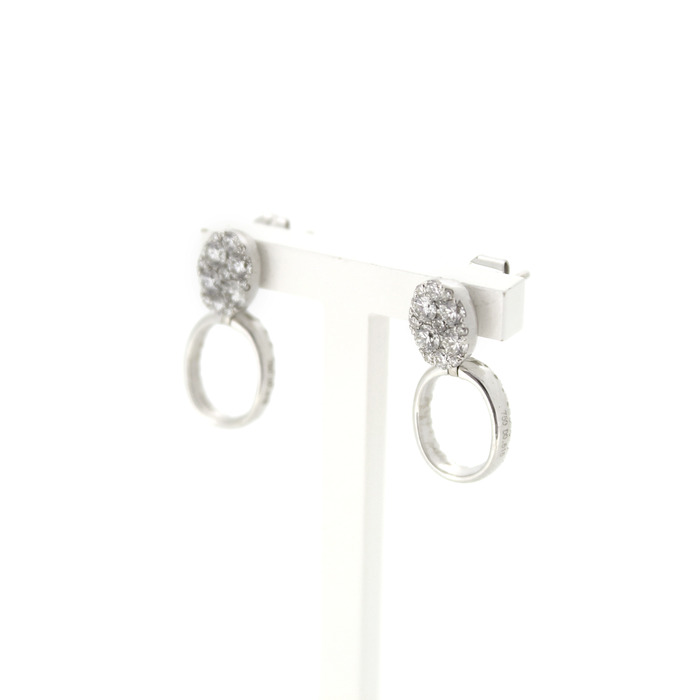 Juweel Tresoro Oorstekers witgoud 18K briljanten 'CV-2316-TWDH' 
