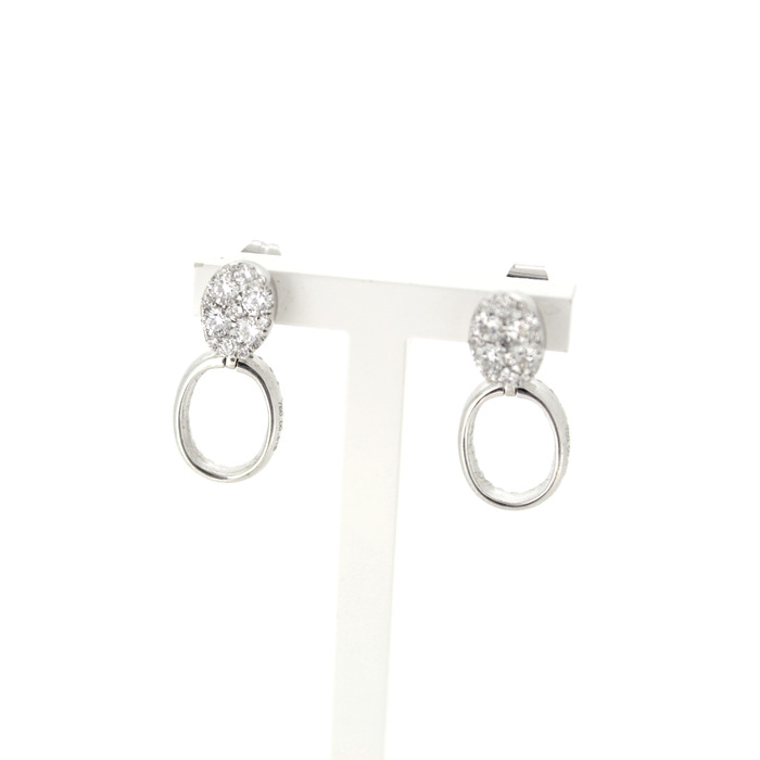 Juweel Tresoro Oorstekers witgoud 18K briljanten 'CV-2316-TWDH' 