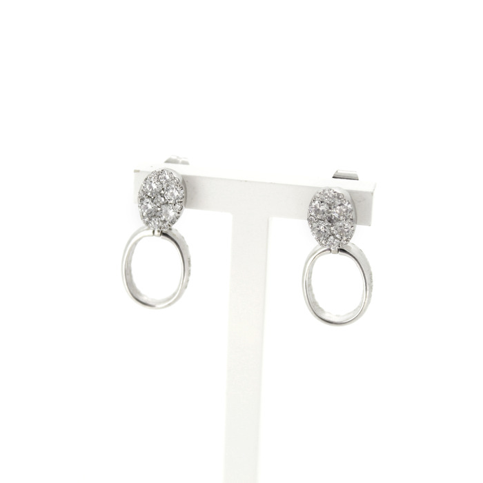 Juweel Tresoro Oorstekers witgoud 18K briljanten 'CV-2316-TWDH' 