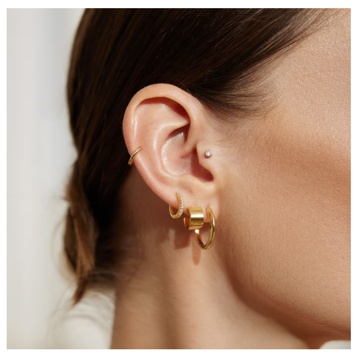 Juweel Ania Haie Vogue Maven Tube Medium Hoop Earrings E062-03G 88888