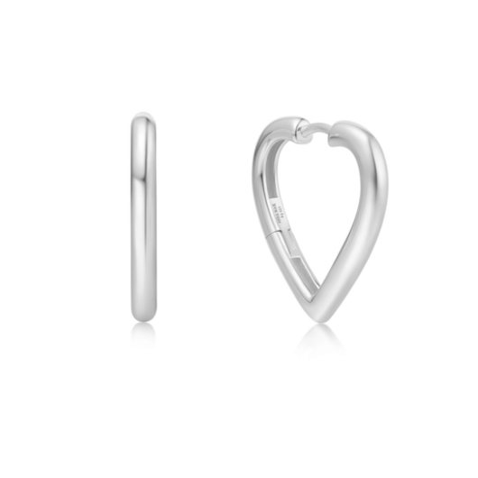 Juweel Ania Haie Sunny Sparkler Medium Heart Hoop Earrings E064-03H Juweel Ania Haie Sunny Sparkler Medium Heart Hoop Earrings E064-03H
