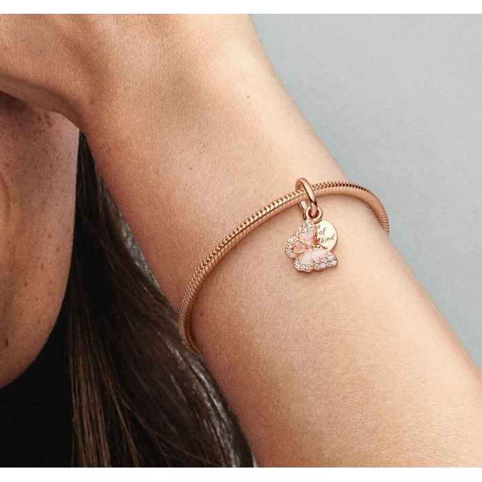Juweel PANDORA MOMENTS BUTTERFLY ROSE GOLDPLATED 782555C01 