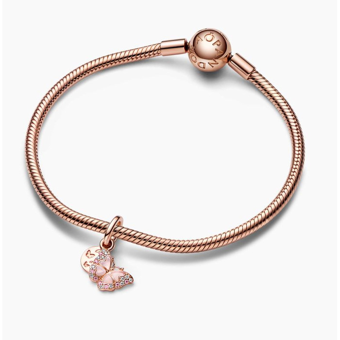 Juweel PANDORA MOMENTS BUTTERFLY ROSE GOLDPLATED 782555C01 