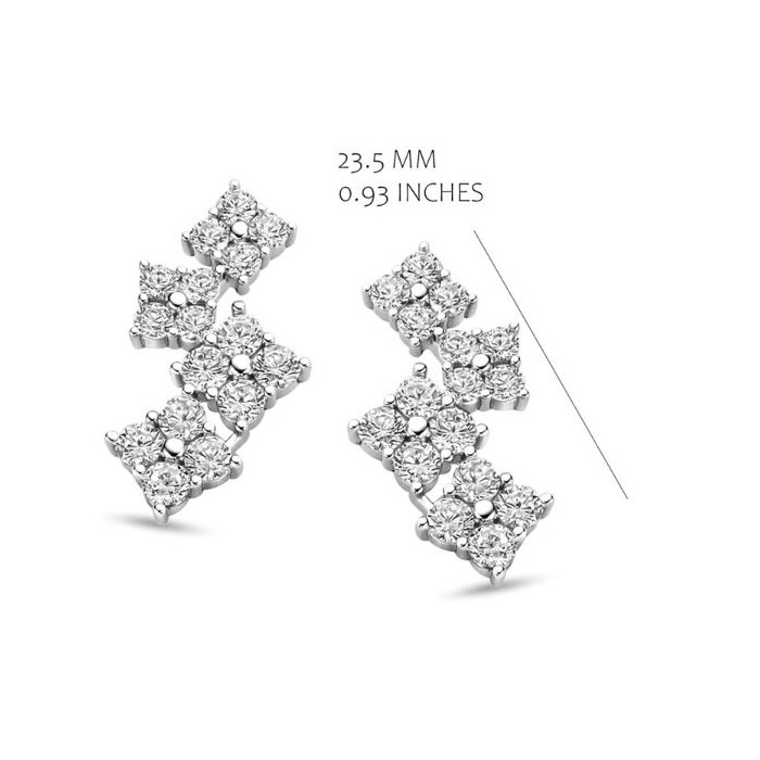 Juweel Silver Rose Oorstekers EA2482W 