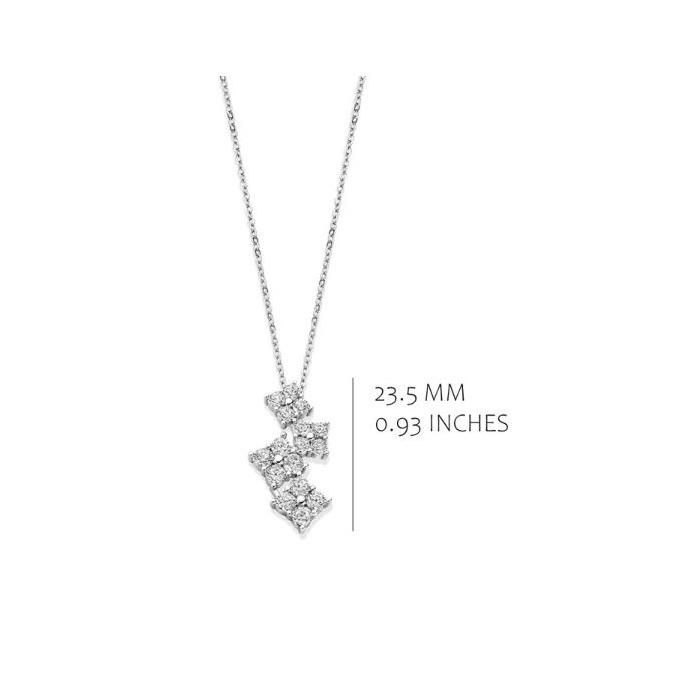 Juweel Silver Rose Collier P2482W 