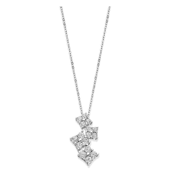 Juweel Silver Rose Collier P2482W 