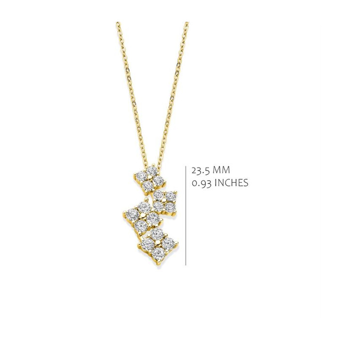 Juweel Silver Rose Collier P2482G 