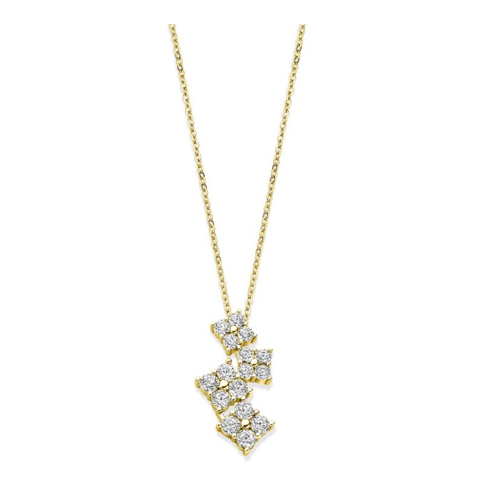 Juweel Silver Rose Collier P2482G 