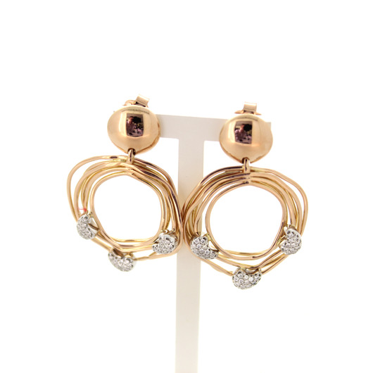 Juweel Oorbellen Hulchi Belluni Rosé goud 18 karaat briljanten '92564-2343-TWDH' Juweel Oorbellen Hulchi Belluni Rosé goud 18 karaat briljanten '92564-2343-TWDH'