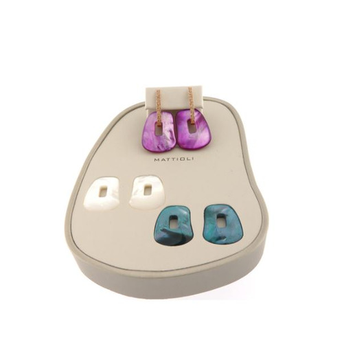 Juweel MATTIOLI PUZZLE MEDIUM EARRINGS ROSE GOLD/BROWN DIAMONDS MOR054R058  Juweel MATTIOLI PUZZLE MEDIUM EARRINGS ROSE GOLD/BROWN DIAMONDS MOR054R058