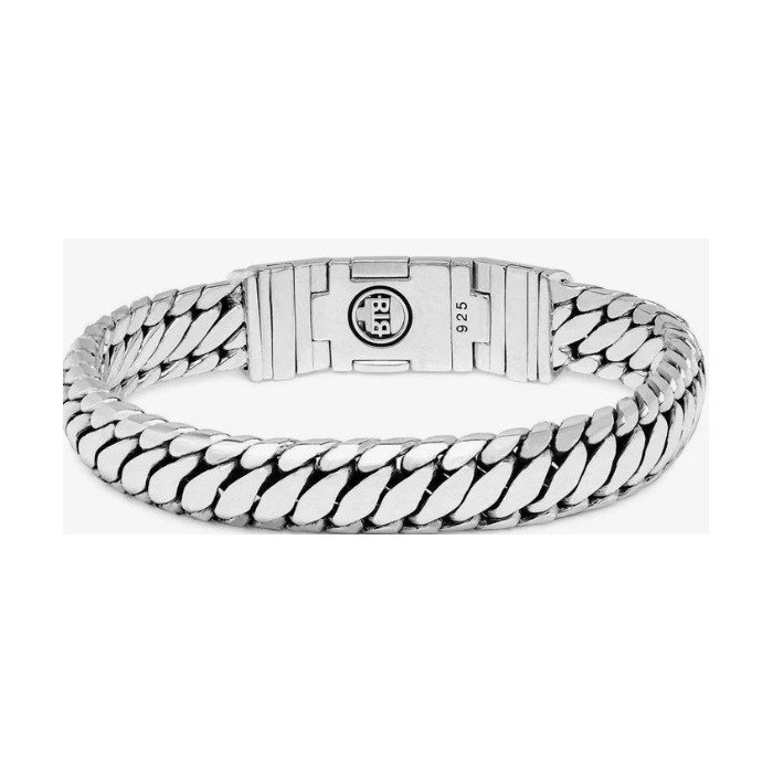 Juweel BUDDHA TO BUDDHA - Ben Customized Set Silver & Leather Armband 008BL