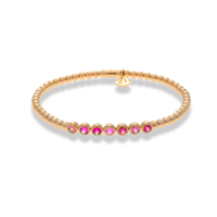 Juweel HULCHI BELLUNI BRACELET ROSE GOLD PINK SAPPHIRE 22317PI-RS Juweel HULCHI BELLUNI BRACELET ROSE GOLD PINK SAPPHIRE 22317PI-RS