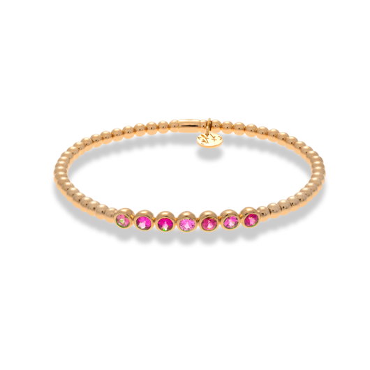 Juweel HULCHI BELLUNI BRACELET ROSE GOLD PINK SAPPHIRE 22317PI-RS  Juweel HULCHI BELLUNI BRACELET ROSE GOLD PINK SAPPHIRE 22317PI-RS