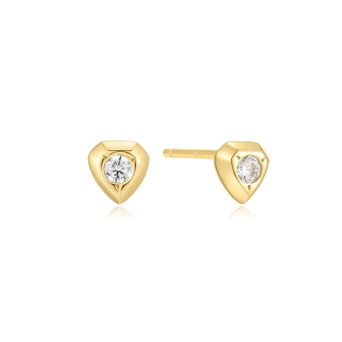 Juweel Ania Haie Trailblazer Sparkling Shield Stud earrings E067-03G 