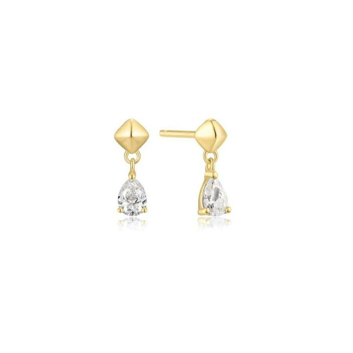 Juweel Ania Haie Trailblazer Pyramid Dangle Threaded Stud earrings E067-04G 