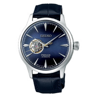 Horloge SEIKO PRESAGE HEREN AUTOMAAT SS LEER BLAUW 50M SSA405J1 Horloge SEIKO PRESAGE HEREN AUTOMAAT SS LEER BLAUW 50M SSA405J1