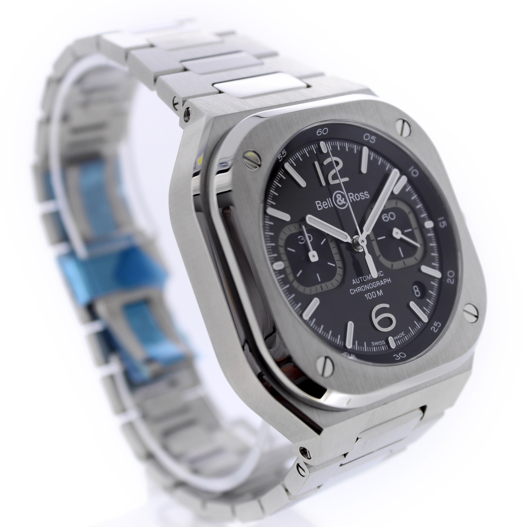 Bell Ross BR 05 Chrono Black Steel C BL ST SST Juwelier Clem Vercammen