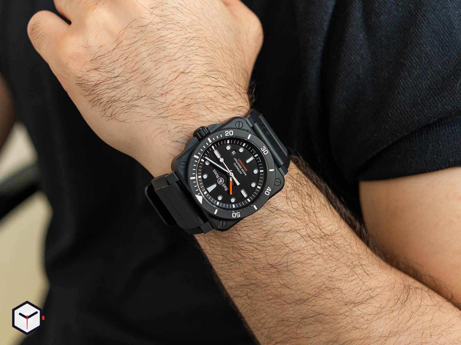 Horloge Bell Ross BR 03 92 Diver Black Matte BR0392 D BL CE SRB