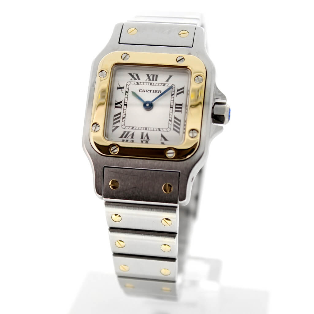 Cartier Lady Santos Galbée 24 mm bicolor 18 karaat
